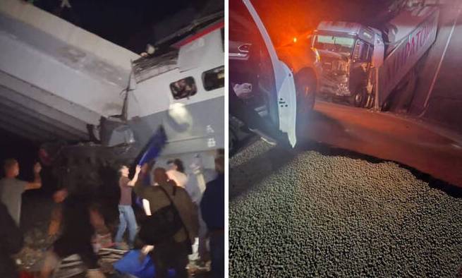 Köprü tren yolunun üzerine çöktü! Büyük facia yaşandı: 7 kişi öldü en az 69 kişi yaralandı 1